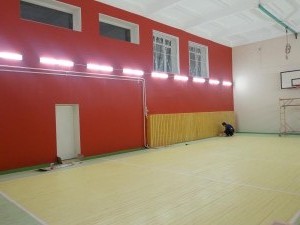 спорт зал школы 159 после ремонта